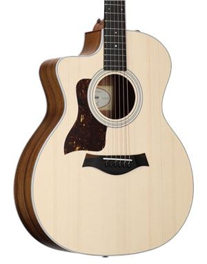 Taylor 214ce-K Grand Auditorium Left Handed with Gigbag Body Angled View